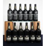 12 bts Royal Oporto 1983 Vintage Port 5 i.n, 3 base of neck, 2 ts, 1 us, 1 ms