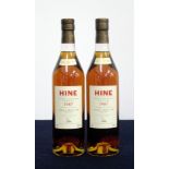 2 bts Hine Grande Champagne Cognac 1987 landed 1990 bottled 2004 Corney & Barrow Ltd