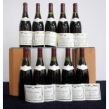 10 bts Echézeaux Grand Cru 1995 oc J. Confuron-Contetidot 2 i.n, 4 vts, 3 ts, 1 us/ts, loose labels