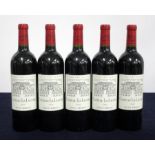 5 bts Ch. La Lagune 2005 Ludon (Haut-Médoc) 3me Cru Classé, hf/i.n, sl nicks to rear labels