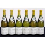 6 bts Puligny-Montrachet 2008 Louis Latour 2 hf, 2 hf/i.n, 2 i.n, vsl nicks to front labels, sl