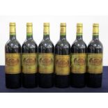 6 bts Ch. Batailley 2001 Pauillac, 5me Cru Classé, 5 hf, 1 hf/in, vsl nicks to front labels, sl