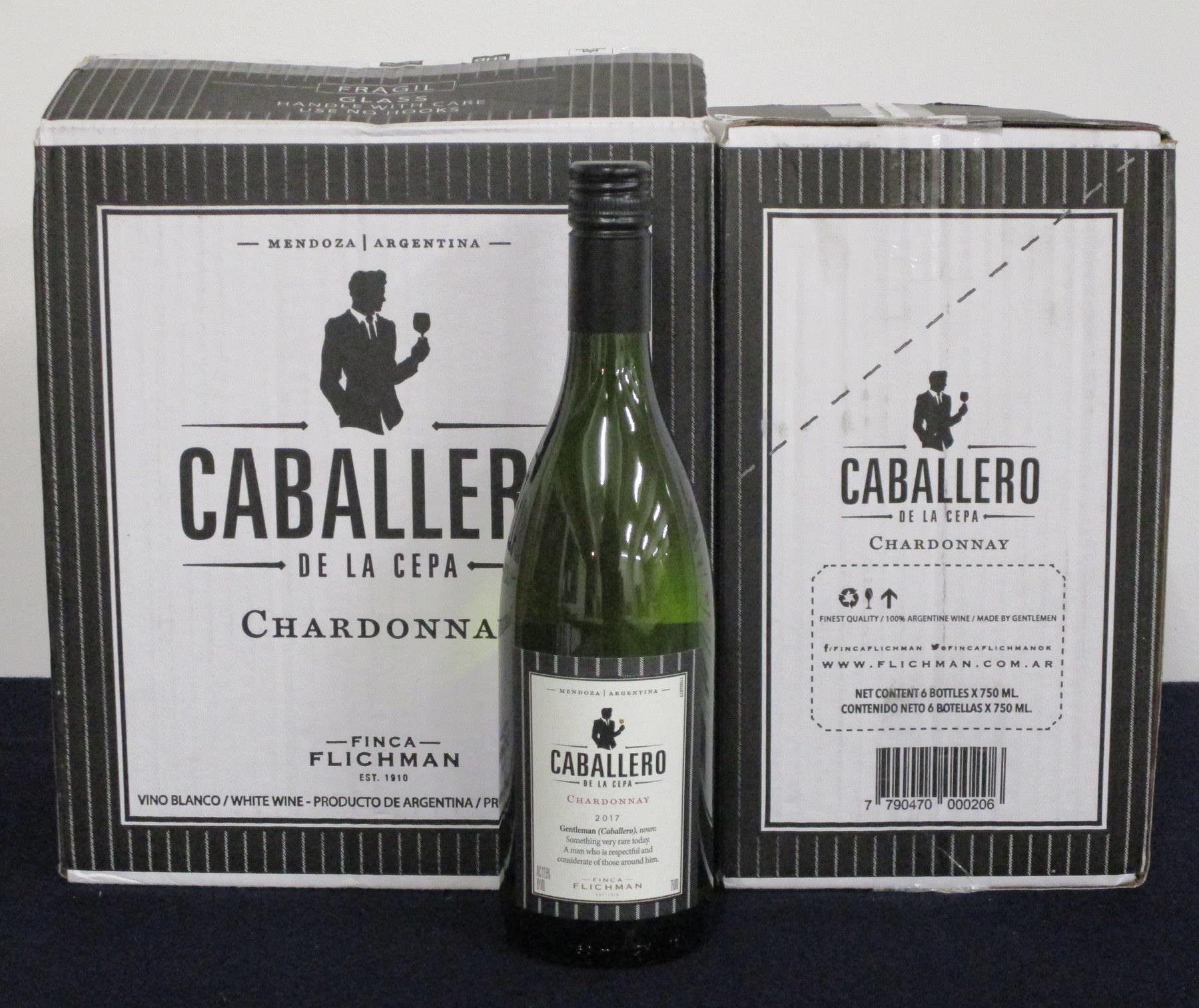 V 12 bts Caballero de La Cepa Chardonnay 2017 oc (2 x 6) Mendoza