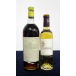 1 bt Ch. Rieussec Sauternes Grand Cru Classé 1948 EB, James Hawker & Co, Plymouth, ts, aged label/sl