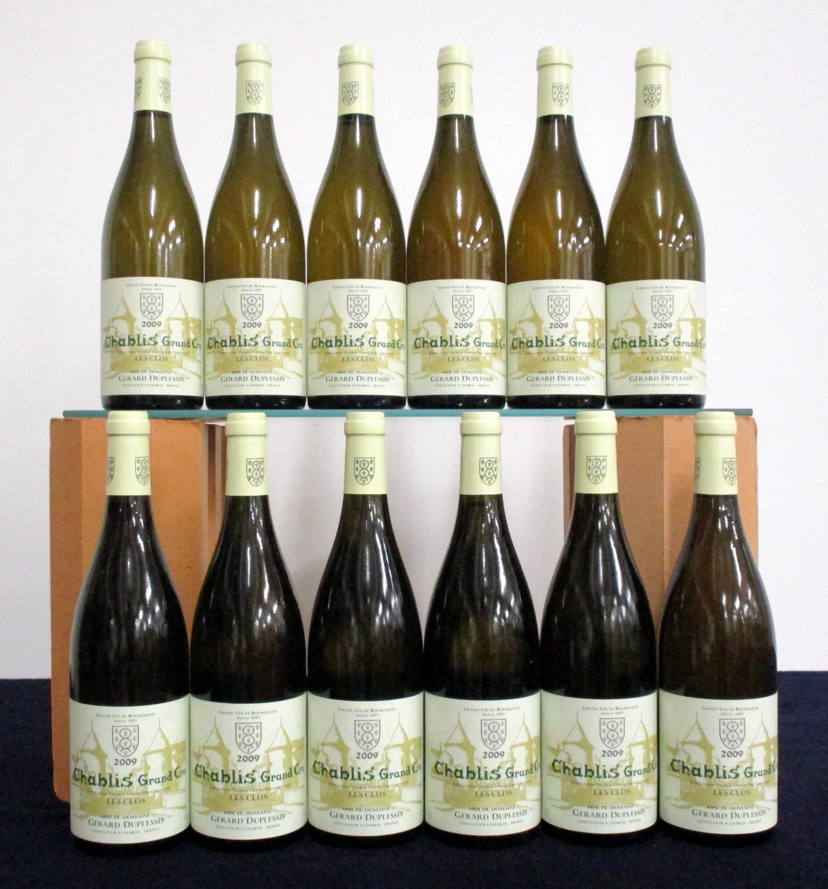 12 bts Chablis Grand Cru Les Clos 2009 Gérard Duplessis