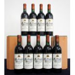 9 bts Ch. Rausan-Sègla 1988 Margaux 2me Cru Classé 6 i.n, 3 vts