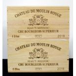 V 12 bts Ch. Moulin Rouge Haut-Médoc Cru Bourgeois Superieur 2018 owc (2 x 6)