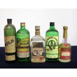 1 bt Bols V.O. Genever Gin 69° proof glass bottle 1 litre bt Blankenheym Oude Genever 38% sl bs,