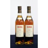 2 bts Hine Grande Champagne Cognac 1987 landed 1990 bottled 2004 Corney & Barrow Ltd