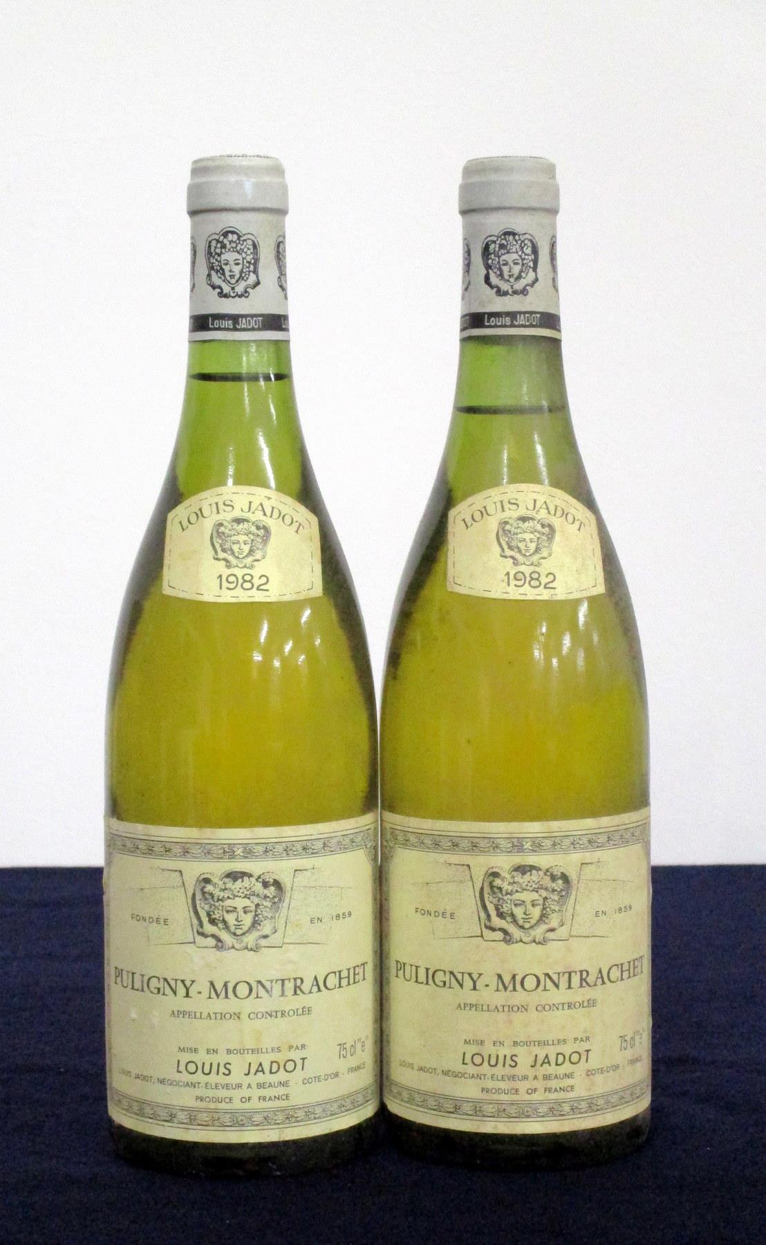 2 bts Puligny-Montrachet 1982 Louis Jadot i.n, ts, bs