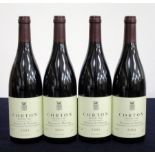 4 bts Corton Grand Cru 2004 owc-split lid Bonneau du Martray 2 hf, 1 hf/i.n, 1 i.n, OT