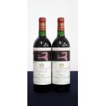 2 bts Ch. Mouton-Rothschild 1990 Pauillac, 1er Cru Classé i.n, Francis Bacon Label