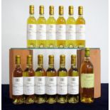 12 bts Ch. Doisy Daëne Barsac 2012 oc Grand Vin de Sauternes 1 bt Castelnau de Suduiraut 2001