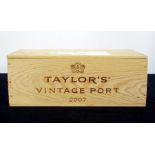 6 bts Taylor's 2007 Vintage Port owc