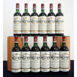 12 bts Ch. Chasse-Spleen 1987 owc Moulis (Médoc) Cru Bourgeois Exceptionnel 6 ts, 1 us/ts, 4us, 1ms,