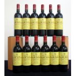 12 bts Ch. Léoville Poyferré 1996 owc St Julien 2me Cru Classé, 11 hf, 1 i.n