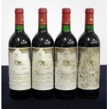 4 bts Ch. Mouton Baronne Philippe en hommage à Pauline 1986 Pauillac, 5me Cru Classé 3 i.n, 1 vts,