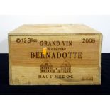 12 bts Grand Vin du Bernadotte 2005 owc Haut-Médoc hf