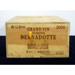12 bts Grand Vin du Bernadotte 2005 owc Haut-Médoc 8 hf, 2 hf/i.n, 2 i.n
