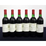 6 bts Ch. Cheval-Blanc 1983 St-Émilion, 1er Grand Cru Classé (A) 2 i.n, 1 vts, 2 ts, 1 us, sl torn/