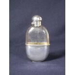 A Silver and Glass Hipflask, Sheffield 1899 - Mappin and Webb