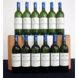 12 bts Ch. Haut-Gardère 1996 oc Pessac-Léognan Grand Vin de Graves 11 i.n, 1 vts