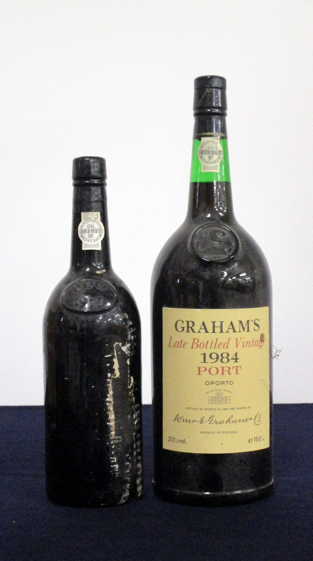 1 bt Dows 1977 Vintage Port vts, missing label ID from embossed bottle 1 magnum Grahams LBV 1984