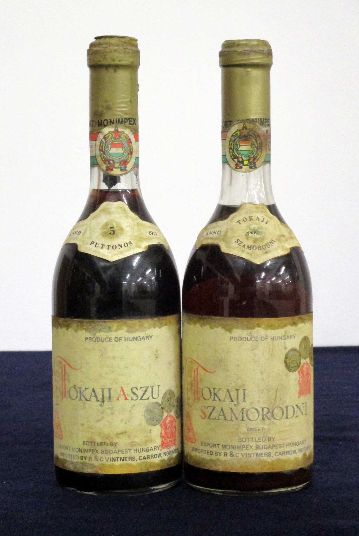 1 bt Tokaji Aszú 1973 5 putts, bottled by Export Monimpex bs/sl stl 1 bt Tokaji Szamorodni Sweet