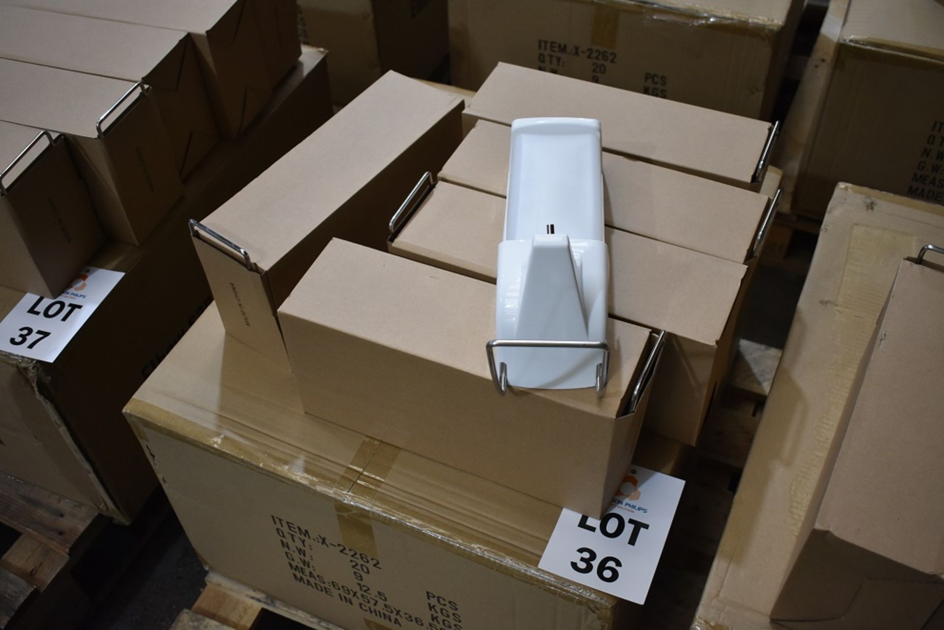 25 NEW & UNUSED BOXED ELBOW OPERATED SANITIZER DISPENCERS