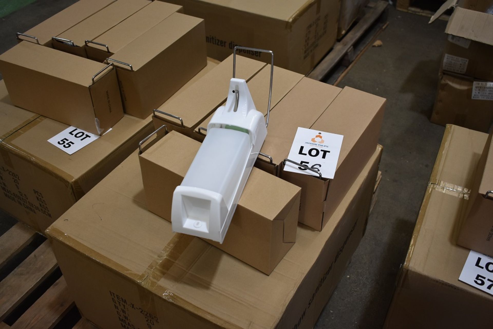 25 NEW & UNUSED BOXED ELBOW OPERATED SANITIZER DISPENCERS