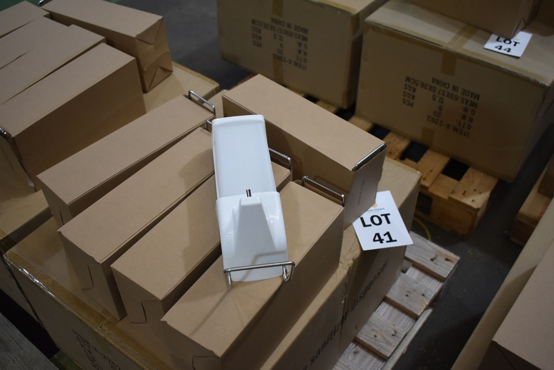 25 NEW & UNUSED BOXED ELBOW OPERATED SANITIZER DISPENCERS