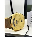 Gucci "Grip" Gold Plated Ltd Edition Watch Ref: YA157409-New Example