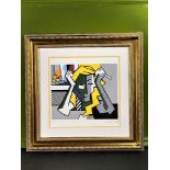 Roy Lichtenstein 1923-1997 "Hair Pulling Girl"Numbered Ltd Edition of 150 Lithograph #126, Ornate Fr