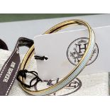 Hermes Paris Gold & Monogram Logo Extra Narrow Bracelet-New Example