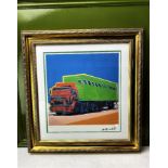 Andy Warhol- "Truck" Castelli NY Original Numbered Lithograph #39/100, Ornate Framed.