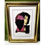 Andy Warhol (1928-1987) “Jagger” Numbered Ltd Edition of 125 Lithograph #5, Ornate Framed.