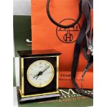 Hermes Paris Pendulette de Bureau 1376 Mid Century Clock