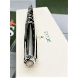 Rolex Official Merchandise Silver Wave Design Ballpoint Pen, New Example