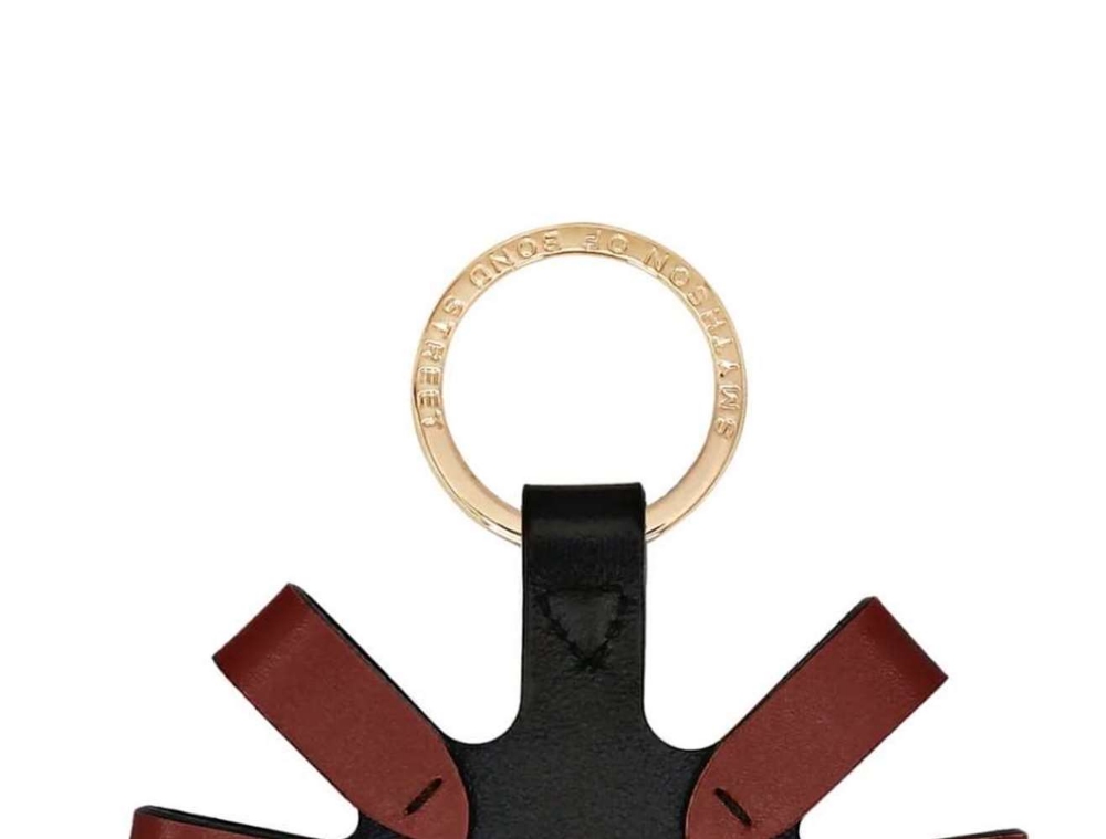 Smythson Loop Circle Keyring in Smooth Leather Current Season Mahogany/Brown - Image 4 of 4