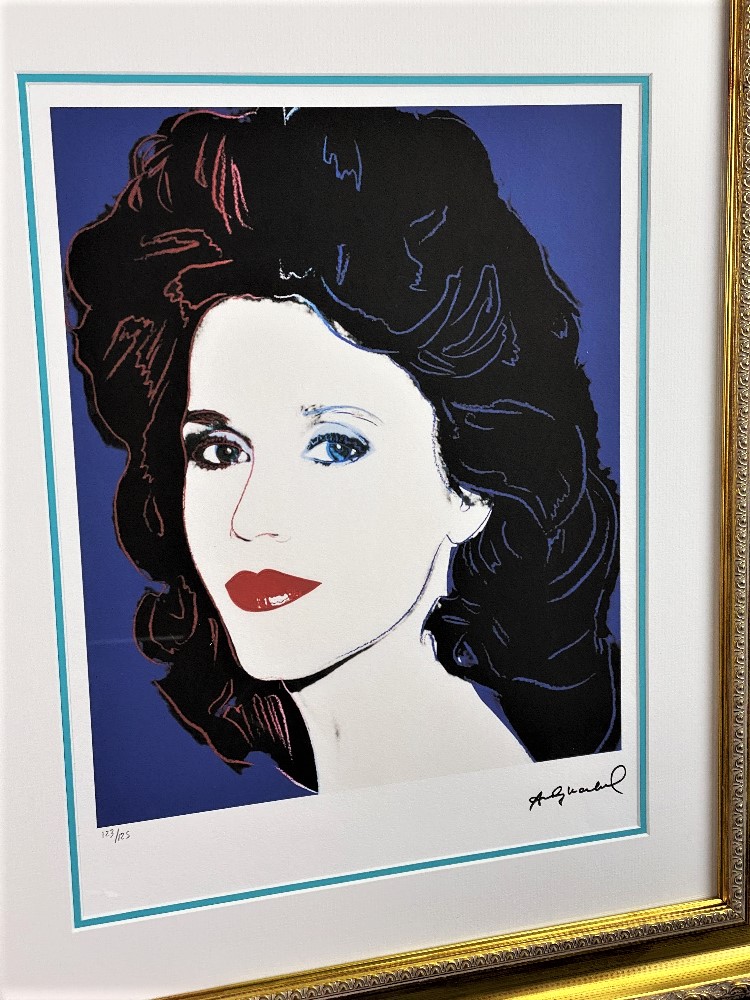 Andy Warhol (1928-1987) “Jane Fonda” Numbered Ltd Edition of 125 Lithograph #123, Ornate Framed. - Image 2 of 7