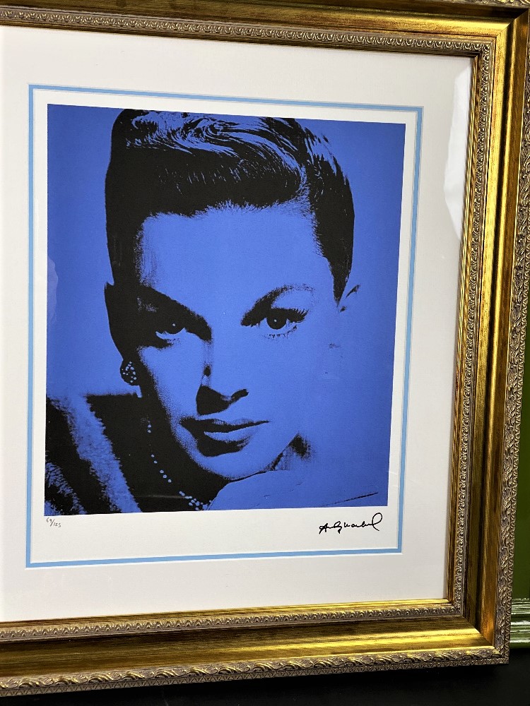 Andy Warhol (1928-1987) “Judy Garland” Numbered Ltd Edition of 125 Lithograph #69, Ornate Framed. - Image 7 of 7