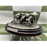 Commerative Pewter Danbury Mint Sculpture Of The D-Day Landing 1944