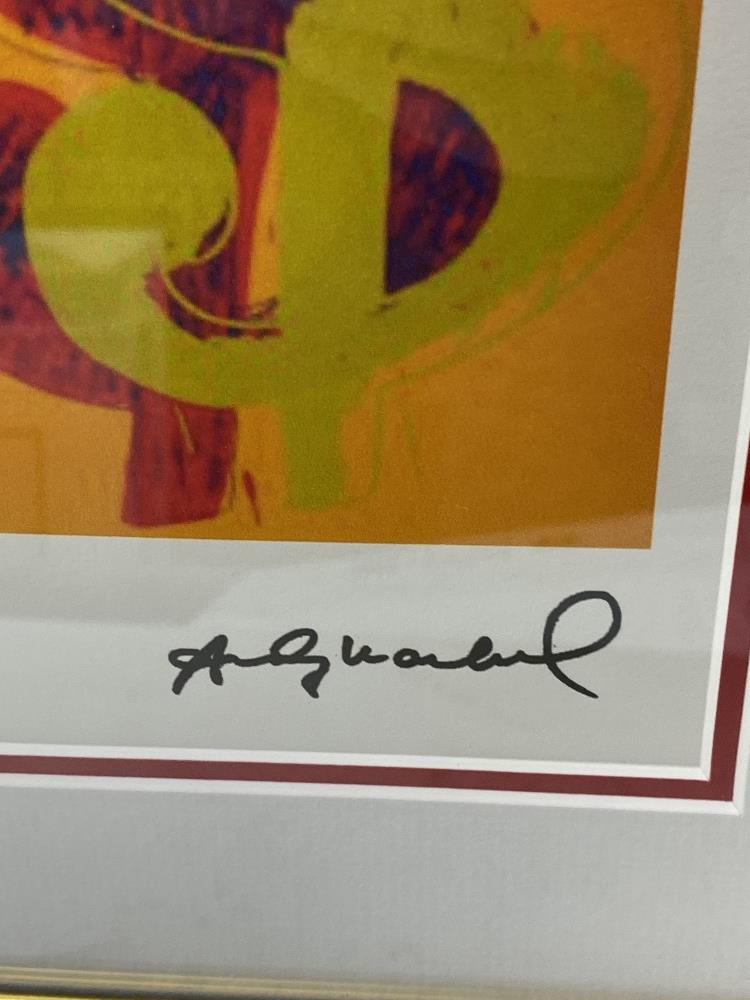 Andy Warhol (1928-1987) "$” Castelli NY Original Numbered Lithograph #5/100, Ornate Framed. - Image 6 of 7