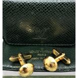 Louis Vuitton Gold Plated Classic Cufflinks