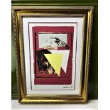 Andy Warhol-(1928-1987) "Bird & Triangles" Leo Castelli- New York Numbered Ltd Edition of #56/100 L