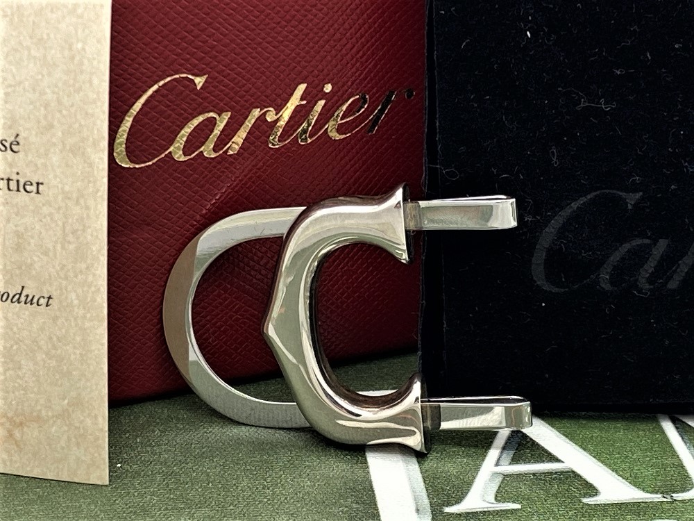 Cartier Paris Classic "C" Solid Silver Money Clip - Image 2 of 2