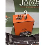 Hermes Paris Solid Silver Cufflinks - Boutons De Manchette Hermes Chaine D’ancre en argent