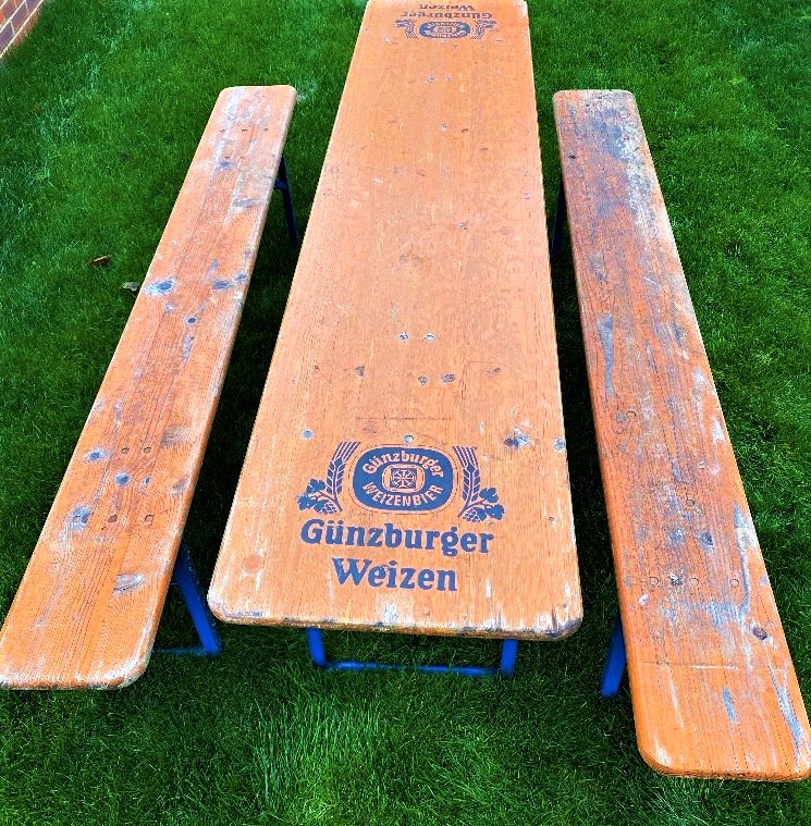 Original German Beer Hall Long Table & Benches - Image 10 of 11