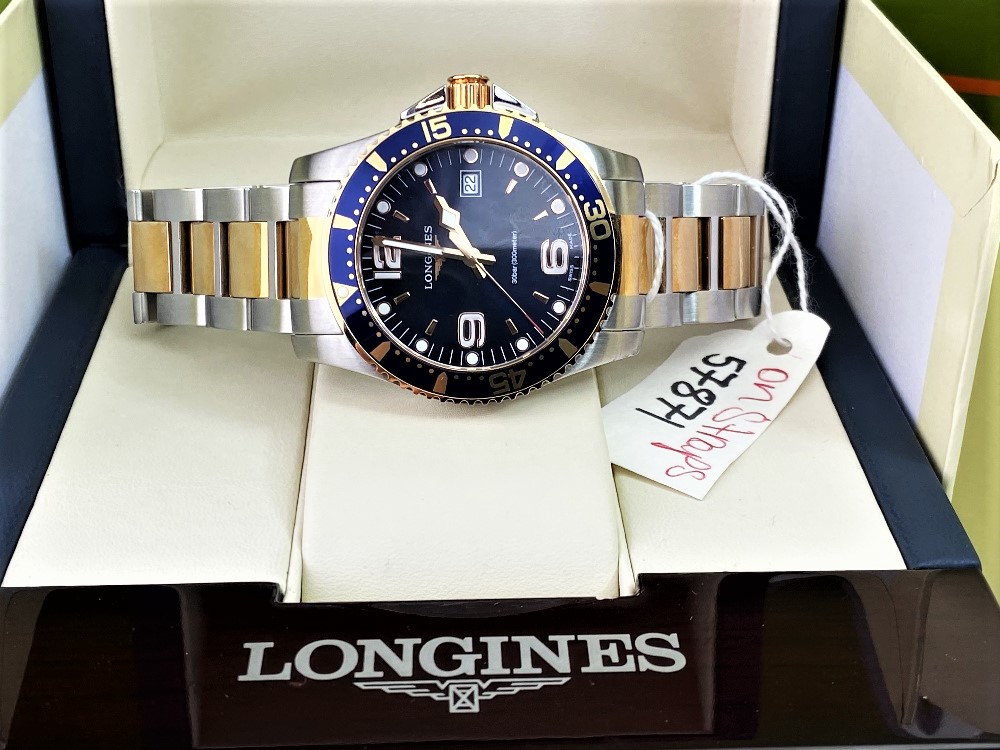 Longines Gent`s Hydroconquest 41mm Mens Watch L37403987-New Example