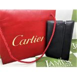 Cartier Paris- Calf Leather Wallet/Purse Black